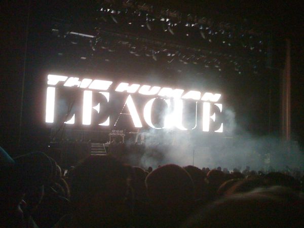 Human League stage, Hammersmith Odeon/Apollo, Steel City Tour